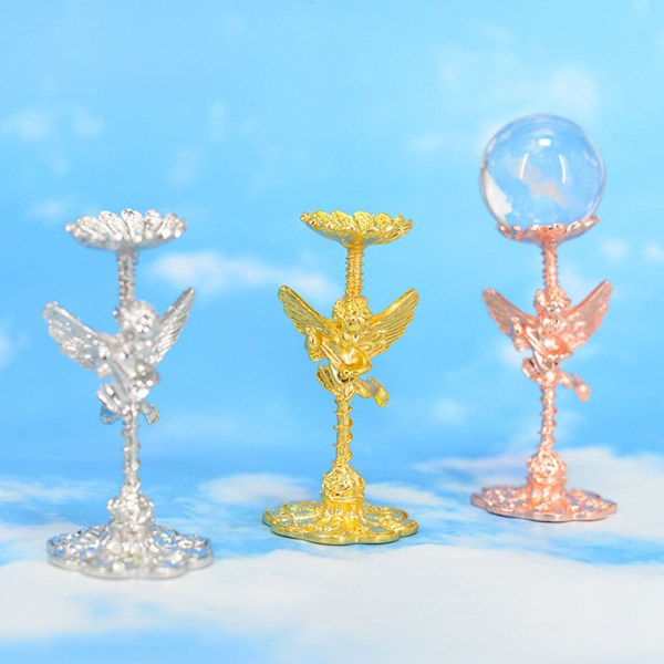Angel Display Base Holder Krystalkugle Display Stand GULD Gold
