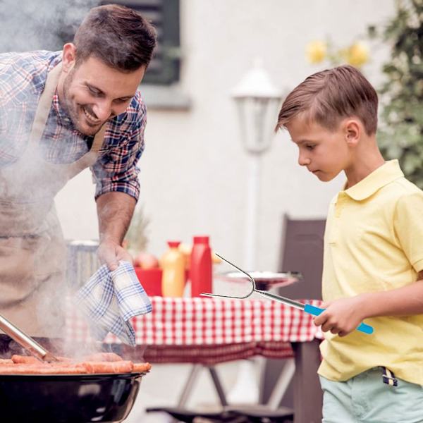 Teleskopiske BBQ-gafler Stegepinde PINK pink