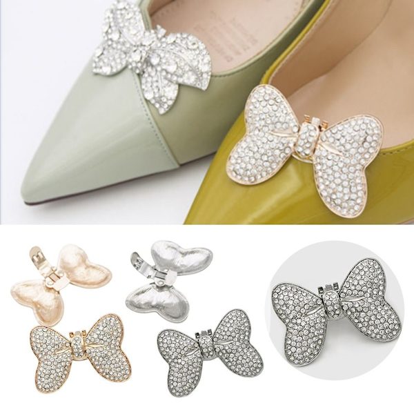 Rhinestone Shoe Clip Shiny Dekorativ Clip GULL Gold