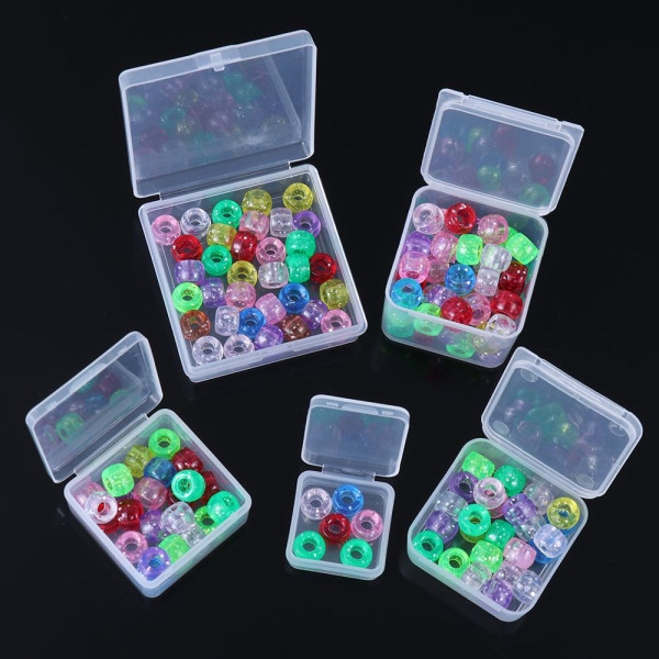 Små förvaringsboxpärlor Behållare 2.7X2.7X1CM 2.7X2.7X1cm