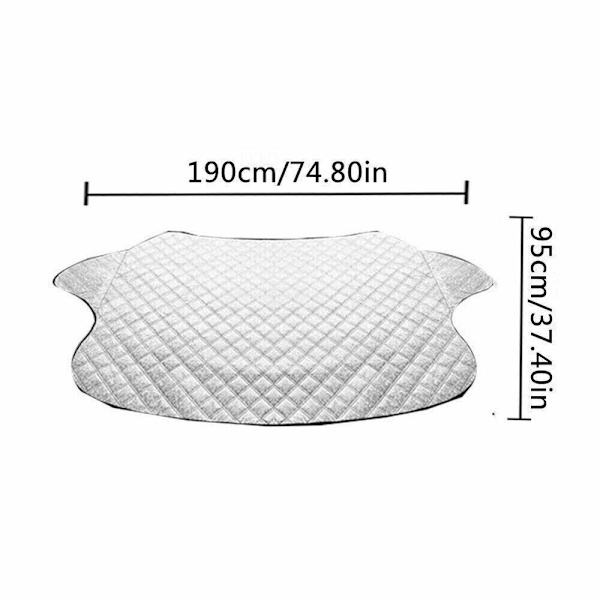 Cover Magnetisk bilskärm Frost Ice Snow Dust Protector 190cm x 95cm