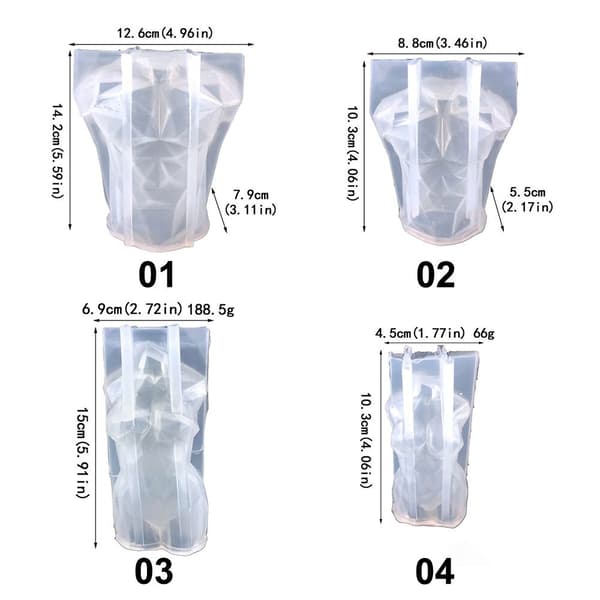 3D Body Silikonform Lyseform 03 03 03