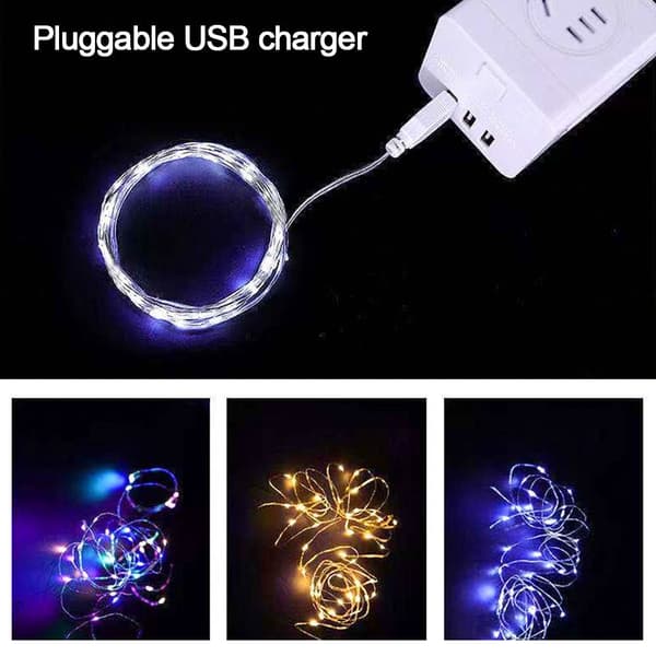 5/10/20M LED String Lights Koppar Silver WARM WHITE 5M50LED Warm White 5M50LED-5M50LED