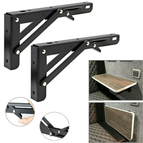 Heavy Duty Hyllfästen Stödbänkbräda SVART 10INCH black 10inch