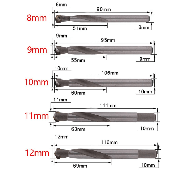 Snoet borebor 12MM 12mm