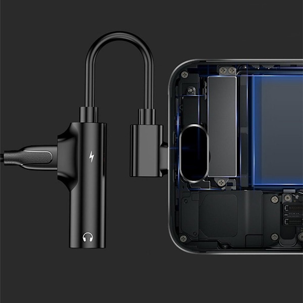 USB C DAC -sovitin kuulokesovitin MUSTA Black