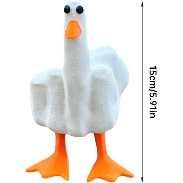 Resin Duck Figur mellemfinger And Statue Lille And