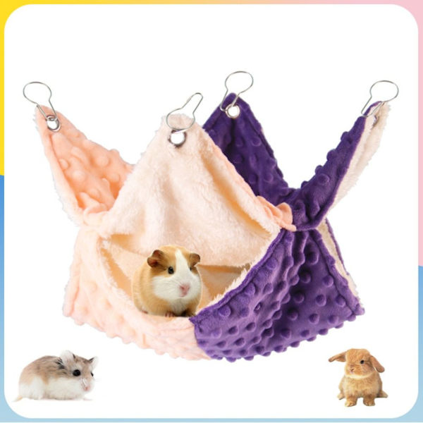 Small Pet Hammock Hamsterin häkki LVALKOINEN LILLA VALKOINEN LILLA LWhite Purple