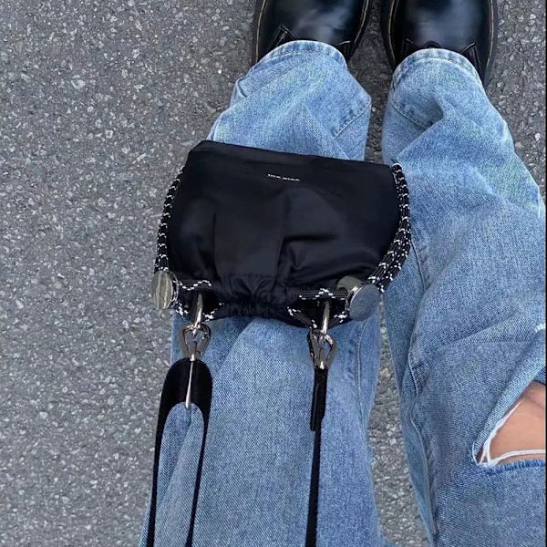 Modetaske diagonal nylontaske enkelt skulder
