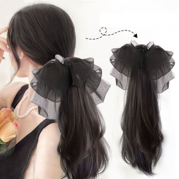Hårkloklemmer Barrette Hårnål MØRK BRUN 2 2 dark brown 2-2