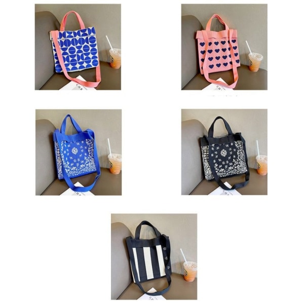 Vävd väska Crossbody-väska SVART&VIT black&white