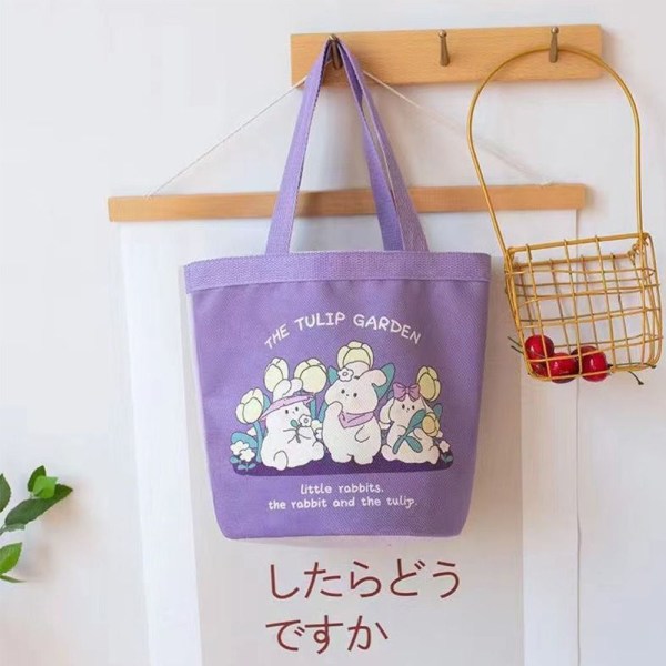 Canvas Naisten Kangaskassit Bunny Handbag 2 2 2