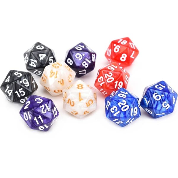 10 kpl / set DND Dice Polyhedral Noppa PUNAINEN PUNAINEN red