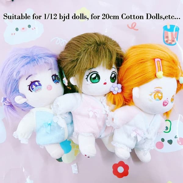Nya Söta Kläder 20cm Doll Pyjamas BLÅ Blue
