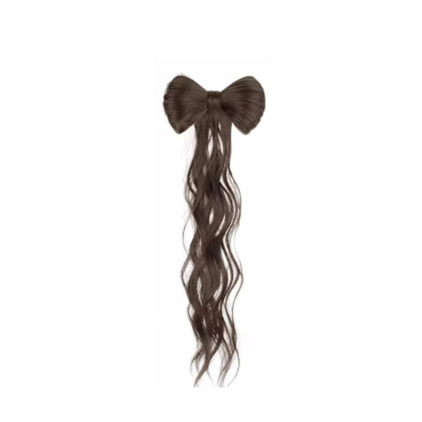 Ponytail Peruukki Clip Bowknot Half-solmio peruukkikiinnike RUSKEA brown