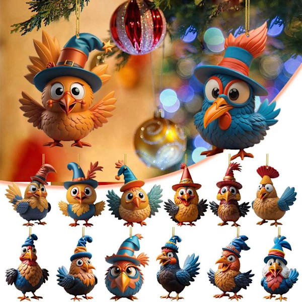 7 STK Xmas Tyrkia Anheng Xmas Hengende Ornament 2 2 2