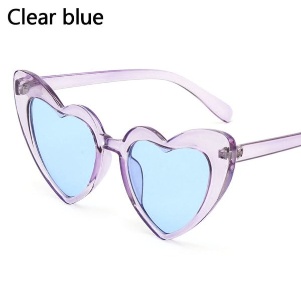 Hjärtformade solglasögon Vintage solglasögon CLEAR BLUE Clear blue