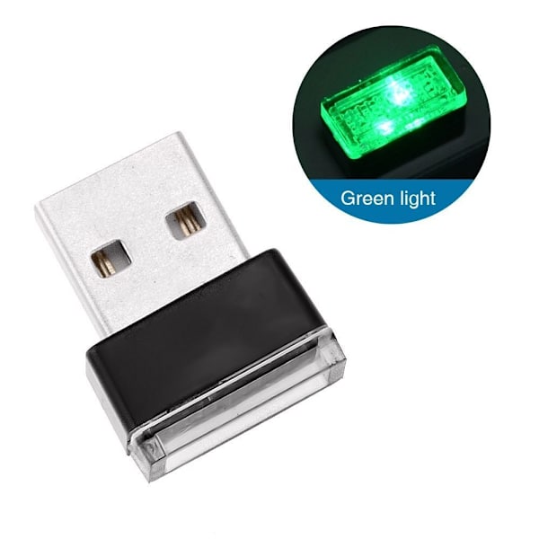 Bilkabinelys USB LED GRØN green