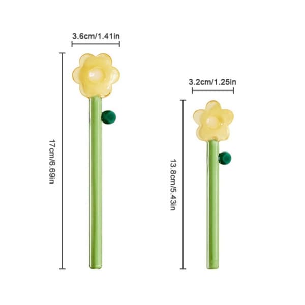 Glasmælkeskeer Blomsterteske D D D