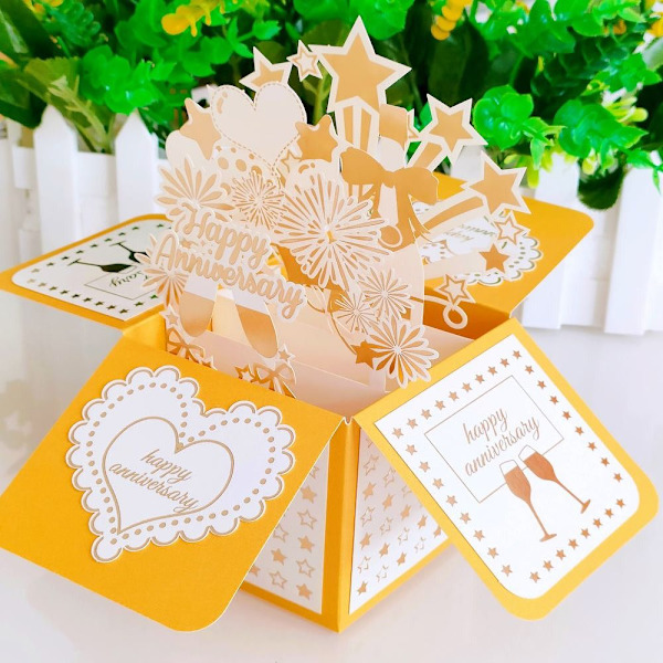3D Pop-up bukett pappersblommor 1 1 1