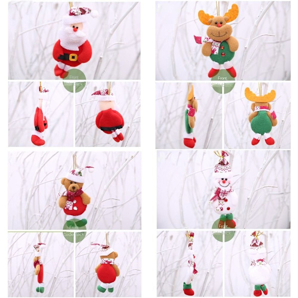 4st Xmas Tree Hängande Jul Plysch Doll Ornaments SET SET SET