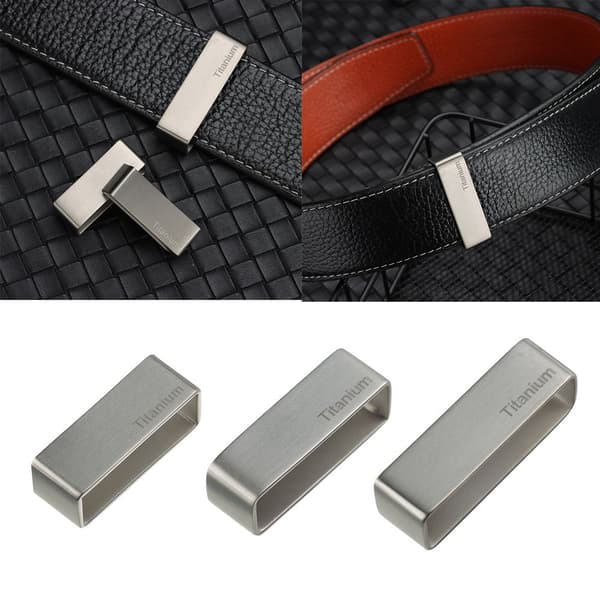 Titanium Bälte Keeper D Form Ring Spänne 40mm