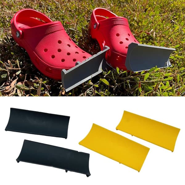 1 par Croc Charm-feste Snøplog GRÅ Grey