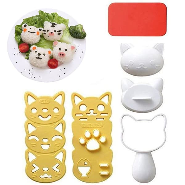 1 Set Söt Kattmönster Sushi Form Bollform