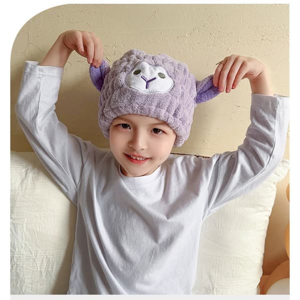 Torrt hår Cap Quick DryingTowel LILA Purple