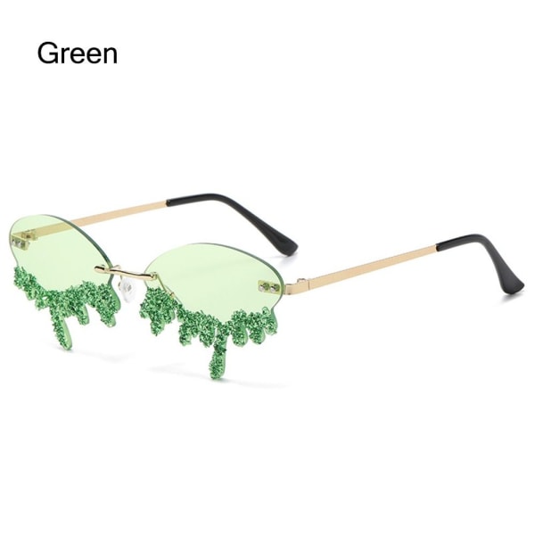 Naisten aurinkolasit Tear Shape GREEN GREEN Green