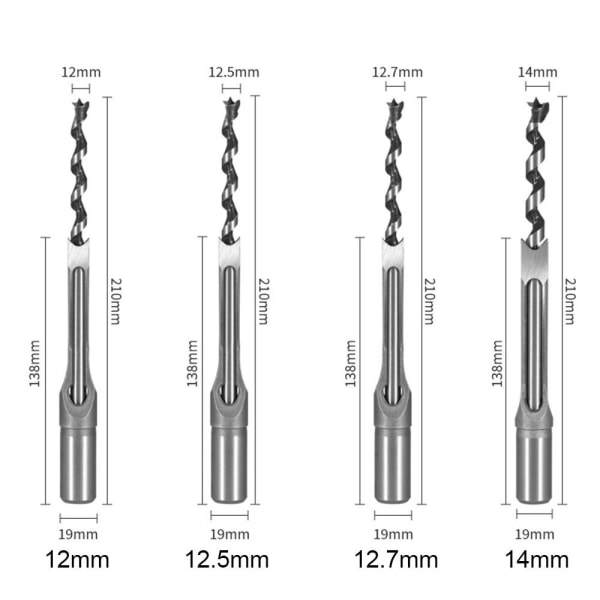 Firkantet hulsbor træbearbejdningsværktøj 12,7MM 12.7mm