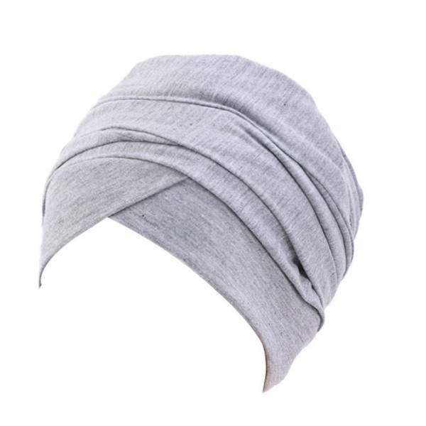 Elastisk hodesjal til dame Hijab-caps GRÅ gray