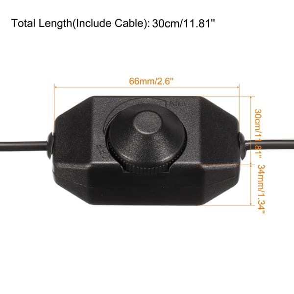 LED Rotationsdimmer LED-remsdimmer Växelknapp Dimmer
