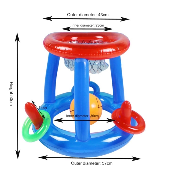 Oppblåsbar ringkastende hylsespill Flytende bassengleker SET-7 Set-7