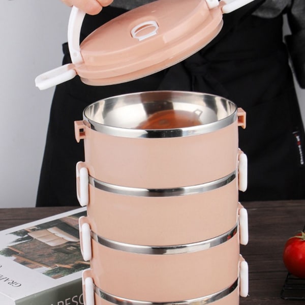 1/2/3 Layers Lunch Box Bento Box ROSA 3 LAYERS Pink 3 Layers