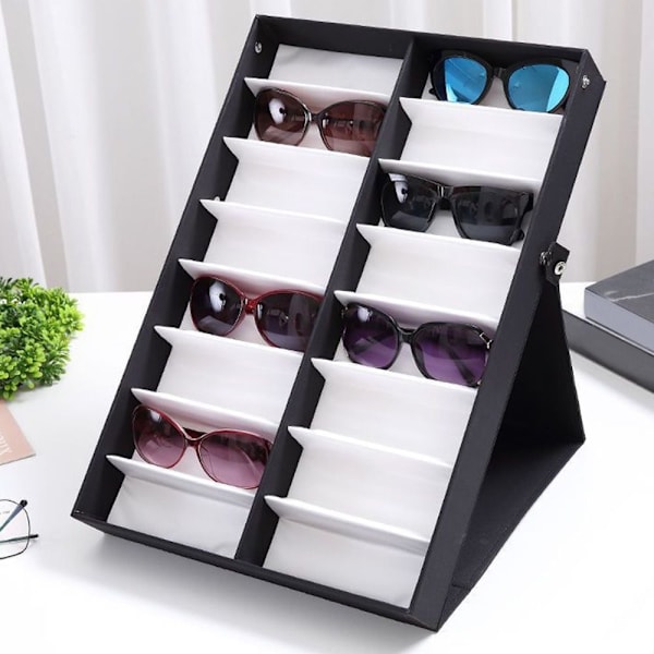 16 Slots Lasit Lokero Aurinkolasit Display Case Silmälasit