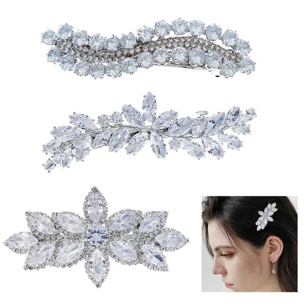 Krystallhårspenner Rhinestone Hodeplagg 3 3 3