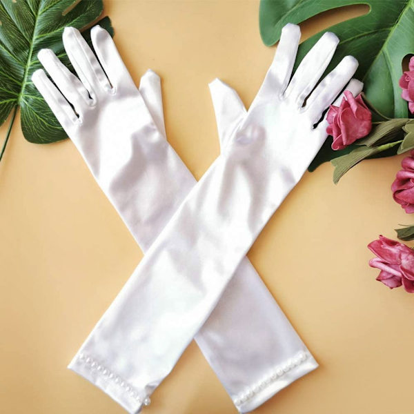 Bryllupshansker Prinsessehansker ROSE RED M Rose red M