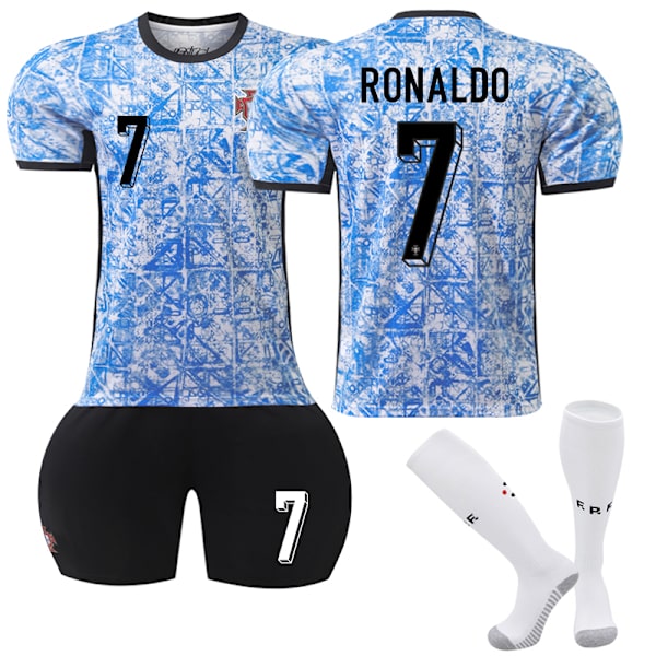 UEFA Euro 2024 Portugal Vieraspaita Lasten Jalkapalloasu Nro 7 Cristiano Ronaldo 26