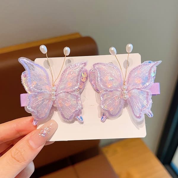 4/6 kpl Butterfly-hiusneulaklipsit B B B