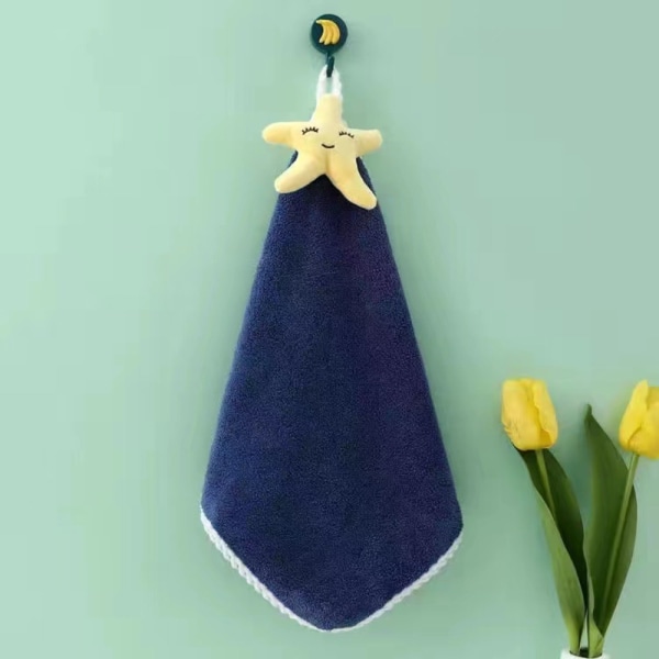 Hängande handduk Barnhandduk MÖRKBLÅ dark blue
