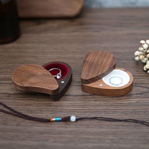 Smykkeskrin Ring Oppbevaringsboks BRUN brown