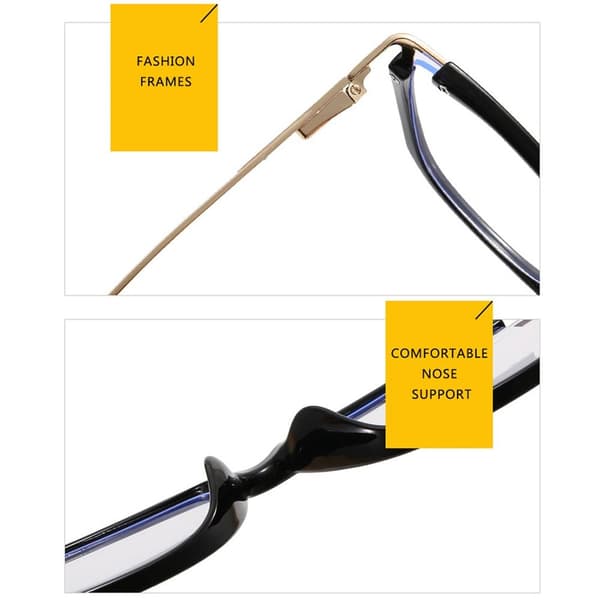 Anti-Blue Light Glasses Square Eyeglasses 5 5 5