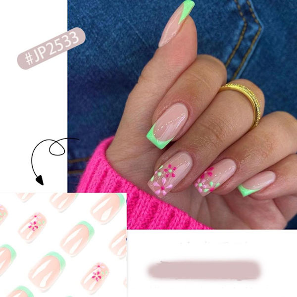 24st False Nails Long Square JP2523 JP2523 JP2523
