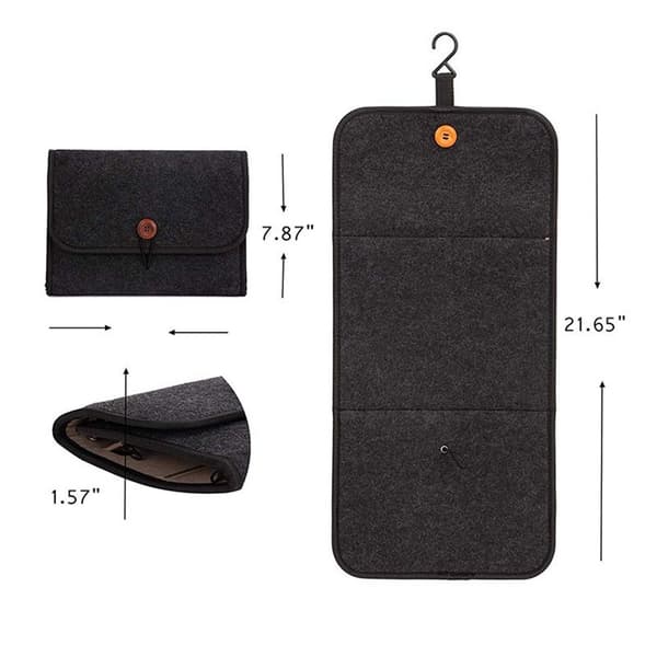 Smykker Opbevaringstaske Halskæder Organizer Roll SORT black