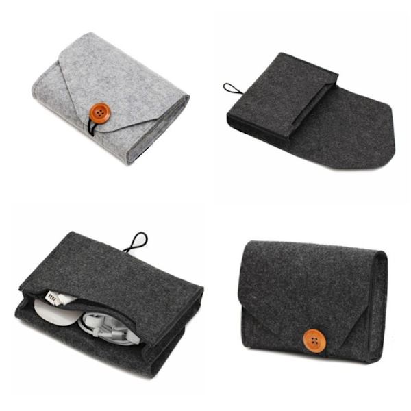 Organizer Mini huopakassi VAALEANHARMAA Light Grey