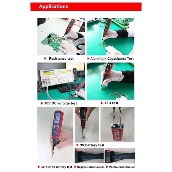 UT116C SMD Tester Handheld Multimeter Pinset Resistance