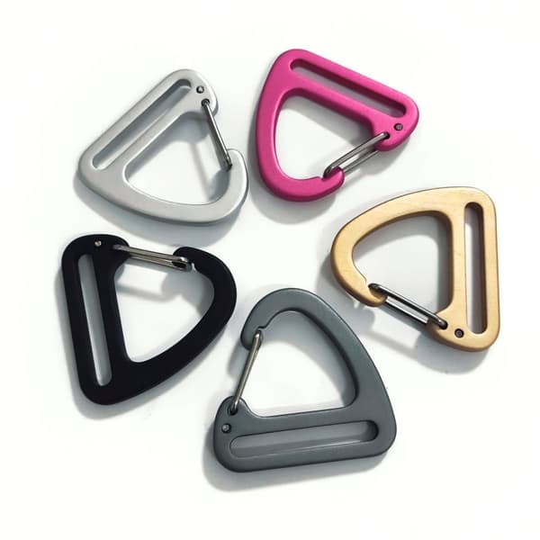 Triangel Carabiner Spring Quickdraws Clip SILVER Silver