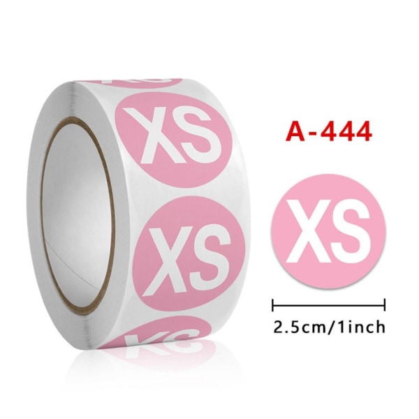 500 stk/rulle Størrelse Label Sticker Selvklæbende Størrelse Etiketter XS XS XS