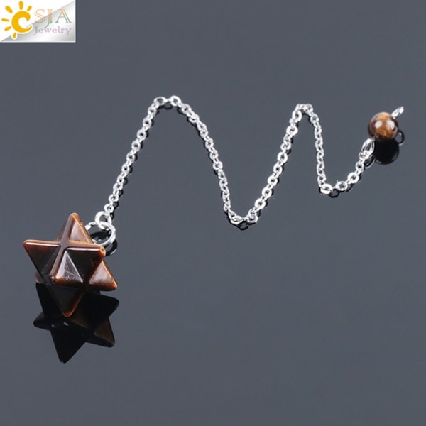 Merkabah Pendulums Quartz Pendulum TIGER EYE TIGER EYE Tiger Eye